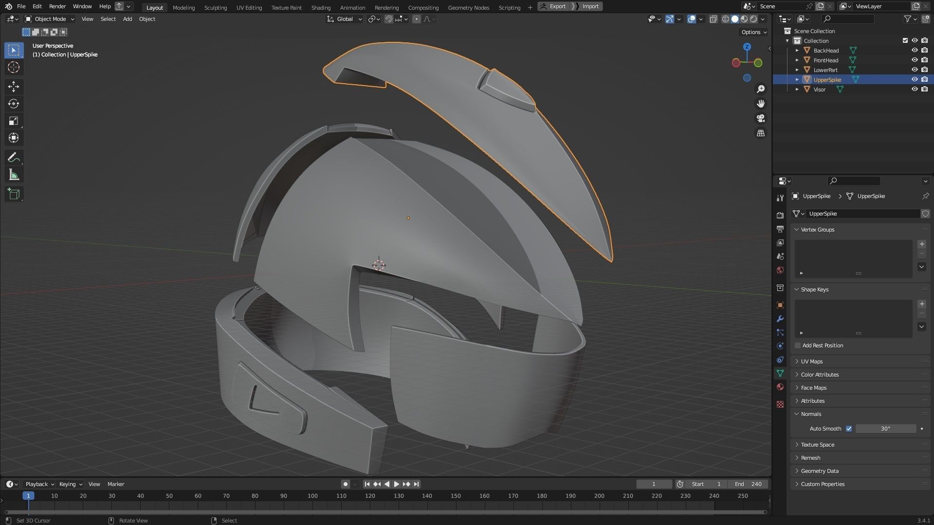 Yu-Gi-Oh 5ds Yusei Fudo Duel Runner Helmet for Cosplay 3D print model_12