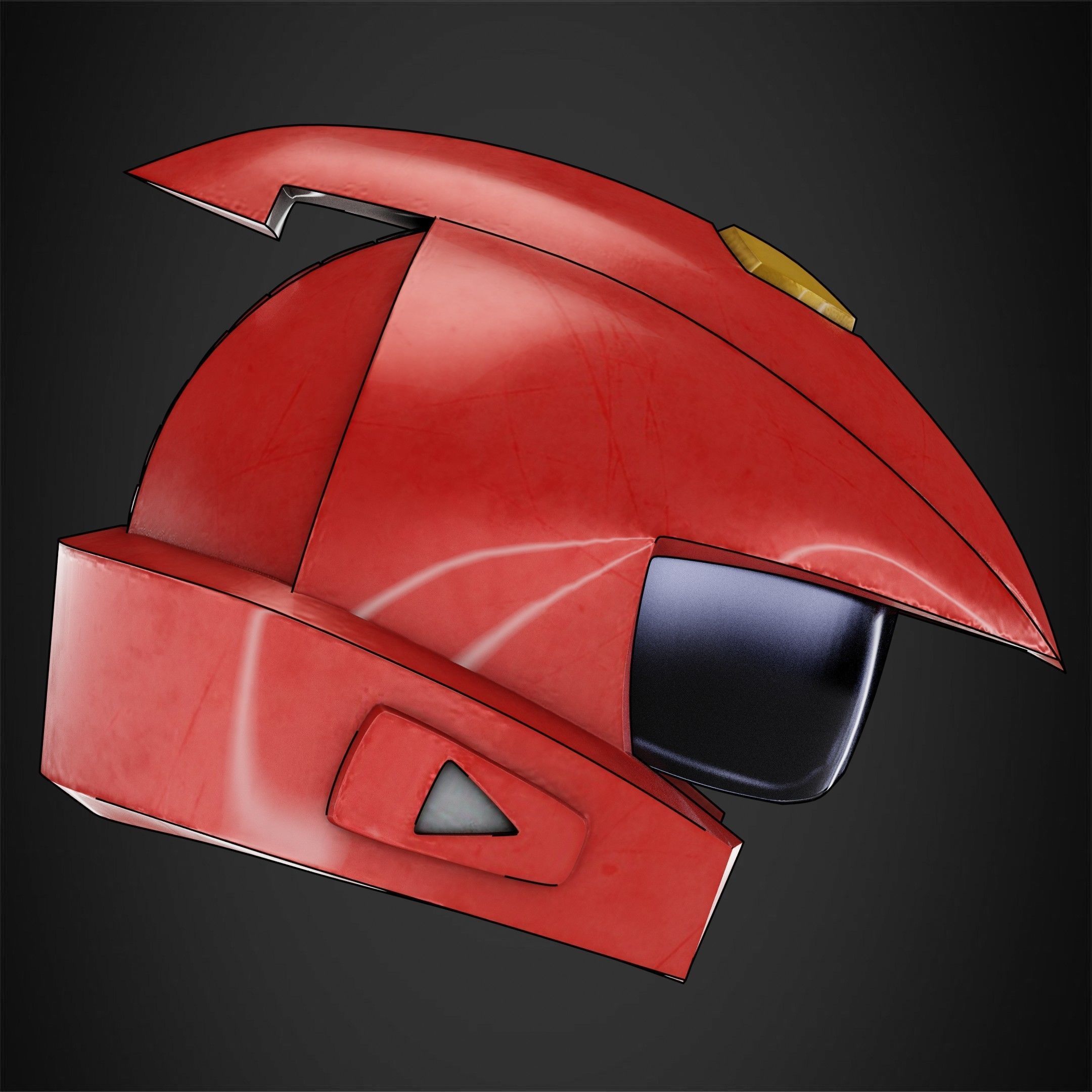 Yu-Gi-Oh 5ds Yusei Fudo Duel Runner Helmet for Cosplay 3D print model_8