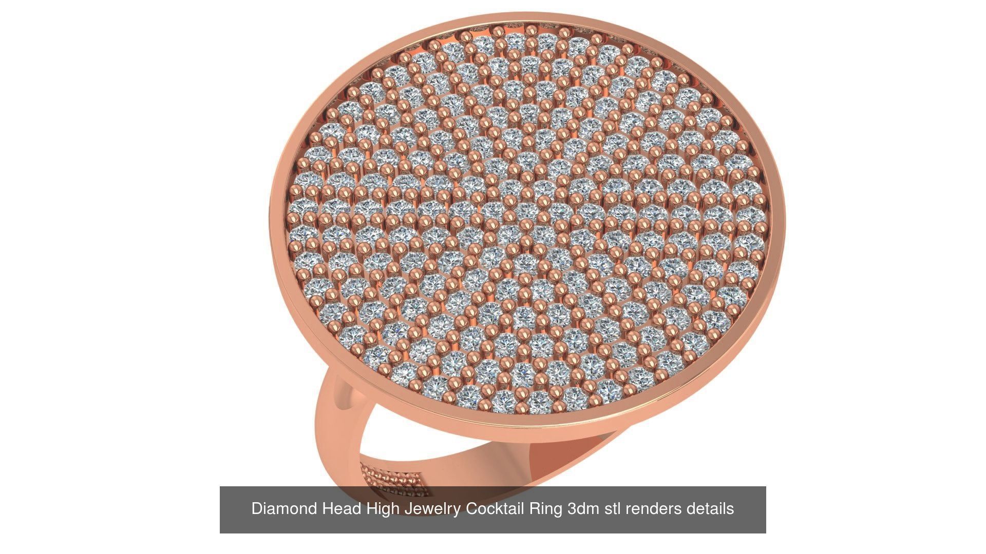 72 High Jewelry Cocktail Ring 3dm stl renders details 3D Model Collection_33