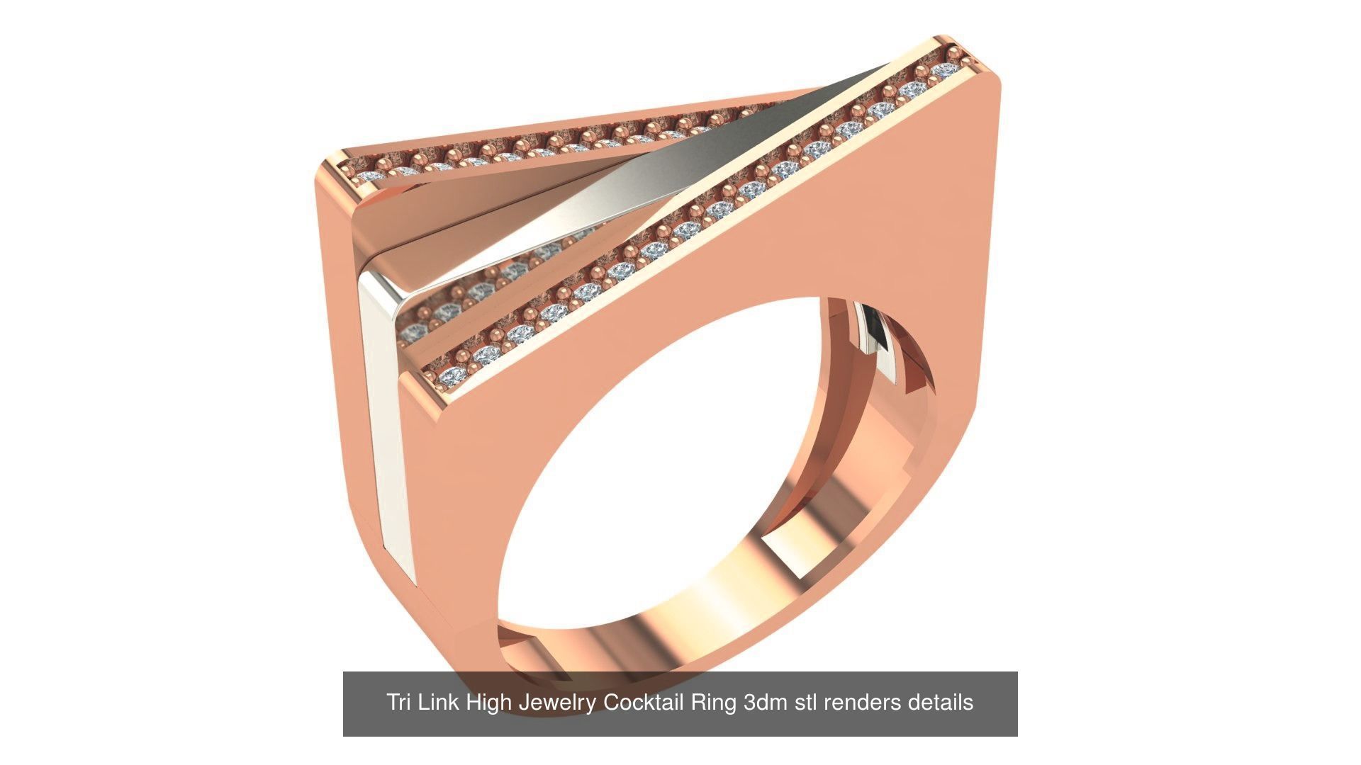 72 High Jewelry Cocktail Ring 3dm stl renders details 3D Model Collection_27