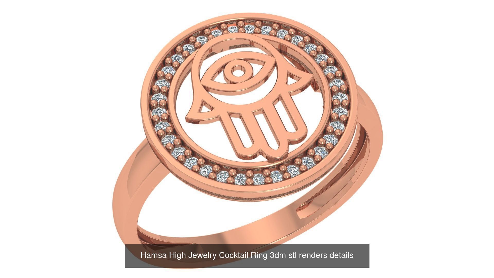 72 High Jewelry Cocktail Ring 3dm stl renders details 3D Model Collection_32