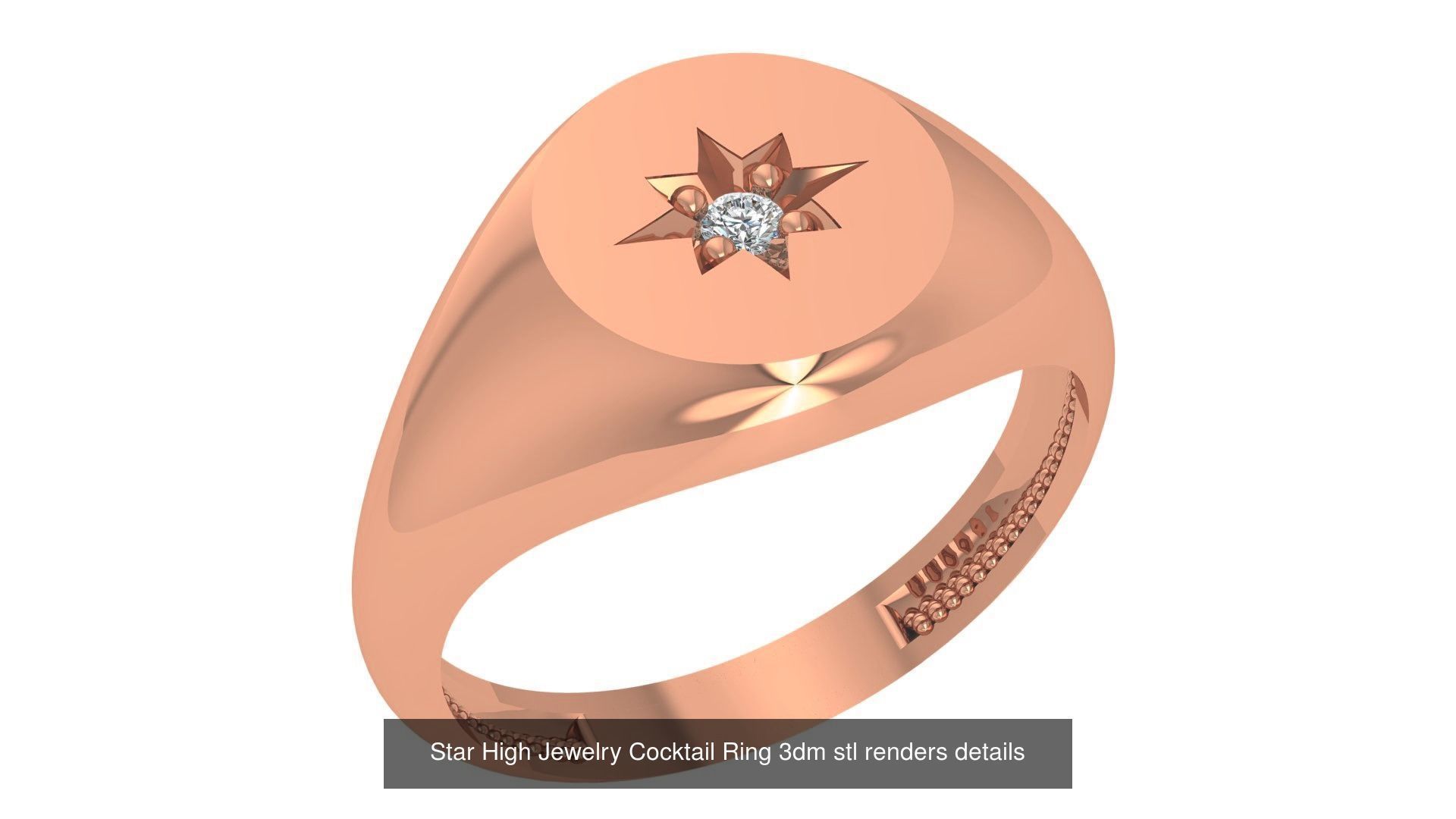 72 High Jewelry Cocktail Ring 3dm stl renders details 3D Model Collection_41
