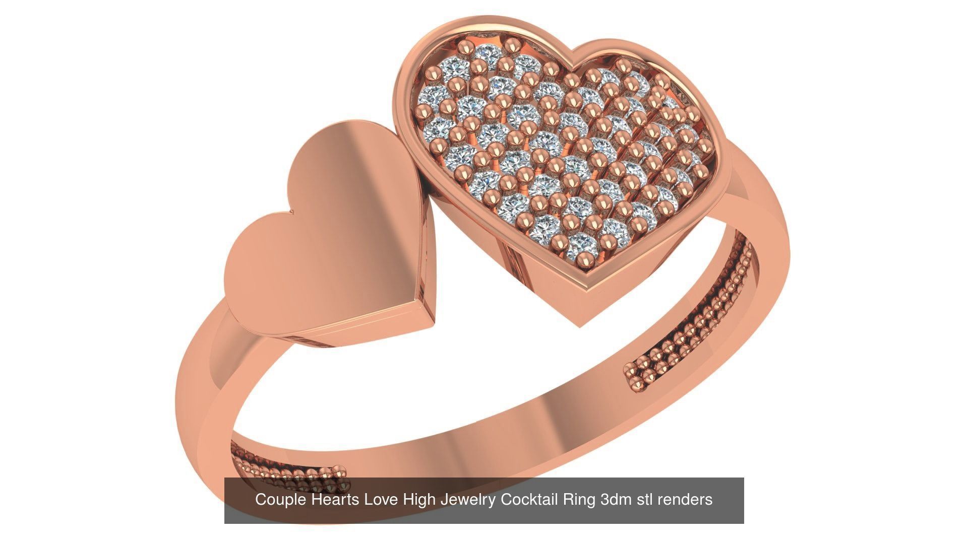 72 High Jewelry Cocktail Ring 3dm stl renders details 3D Model Collection_20