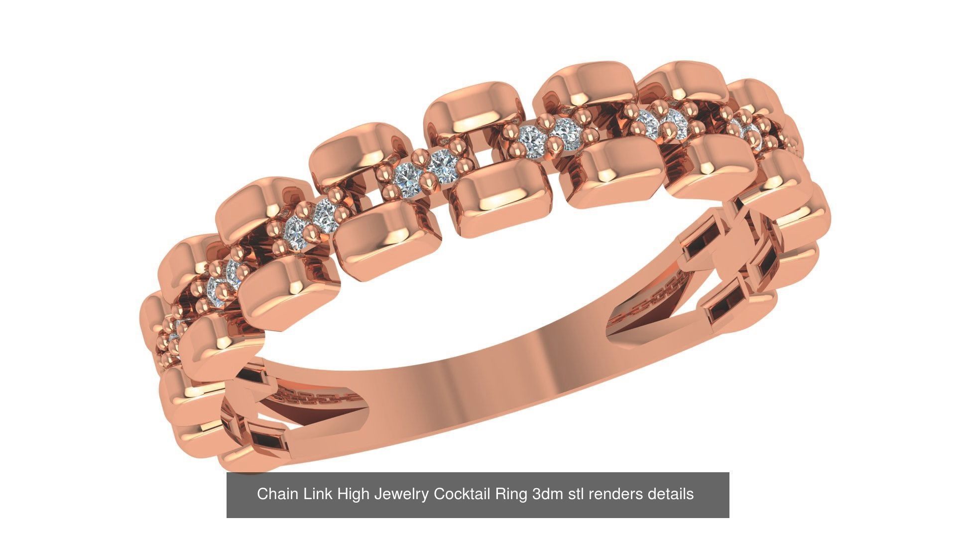 72 High Jewelry Cocktail Ring 3dm stl renders details 3D Model Collection_9