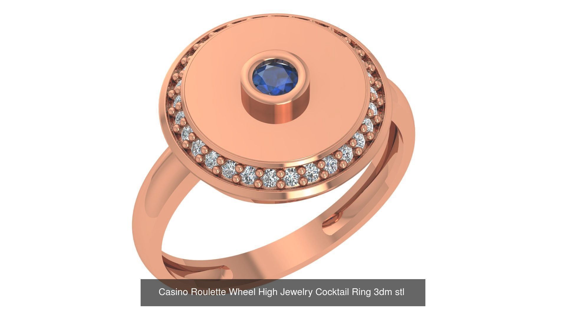 72 High Jewelry Cocktail Ring 3dm stl renders details 3D Model Collection_31