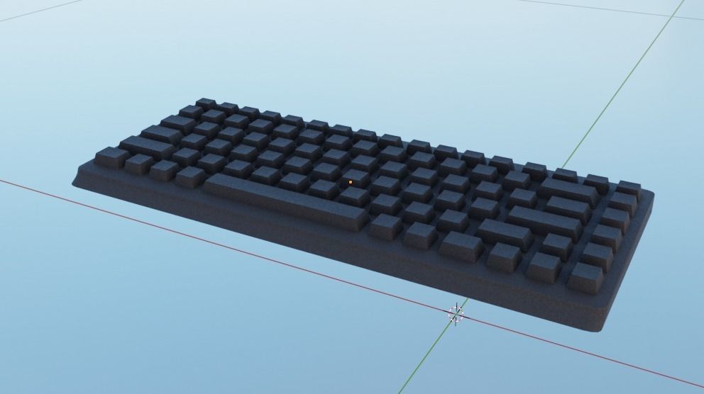 Keyboard Free low-poly 3D model_1