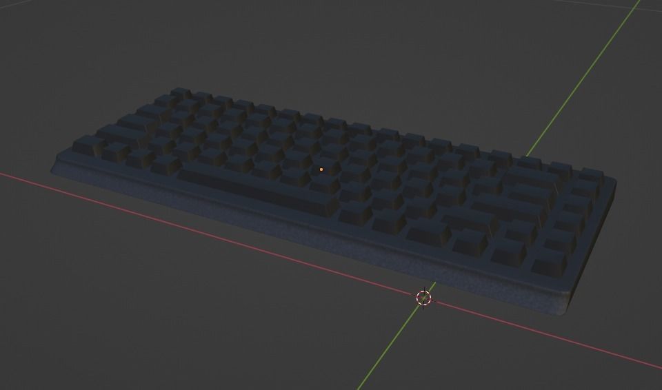 Keyboard Free low-poly 3D model_2