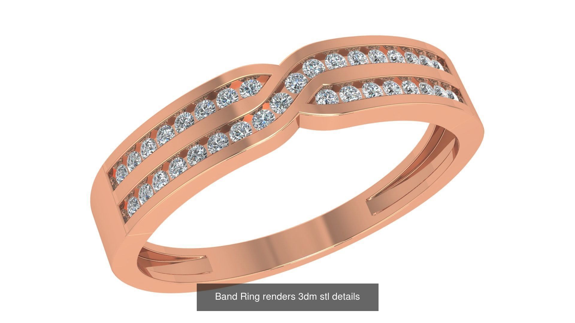 26 Solitaire Band Ring renders 3dm stl details 3D Model Collection_9