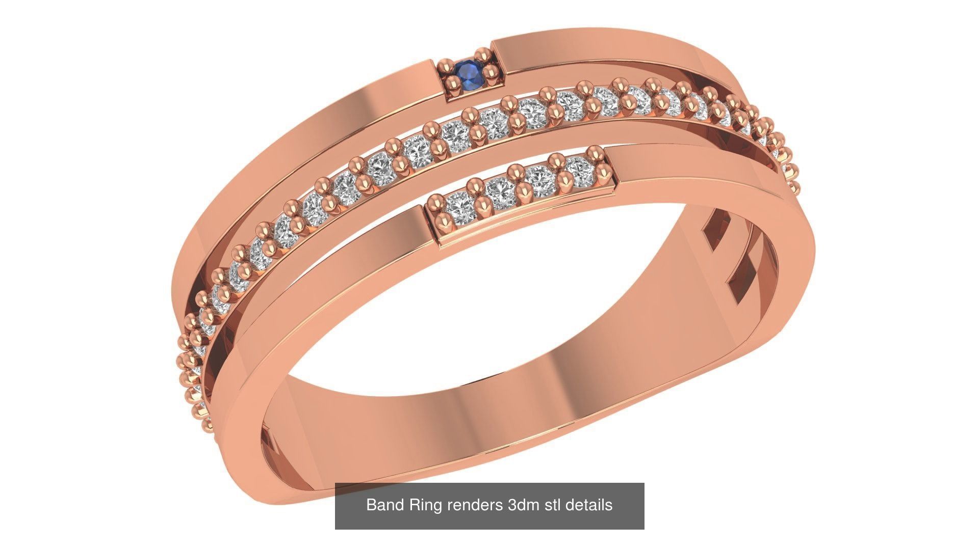 26 Solitaire Band Ring renders 3dm stl details 3D Model Collection_23