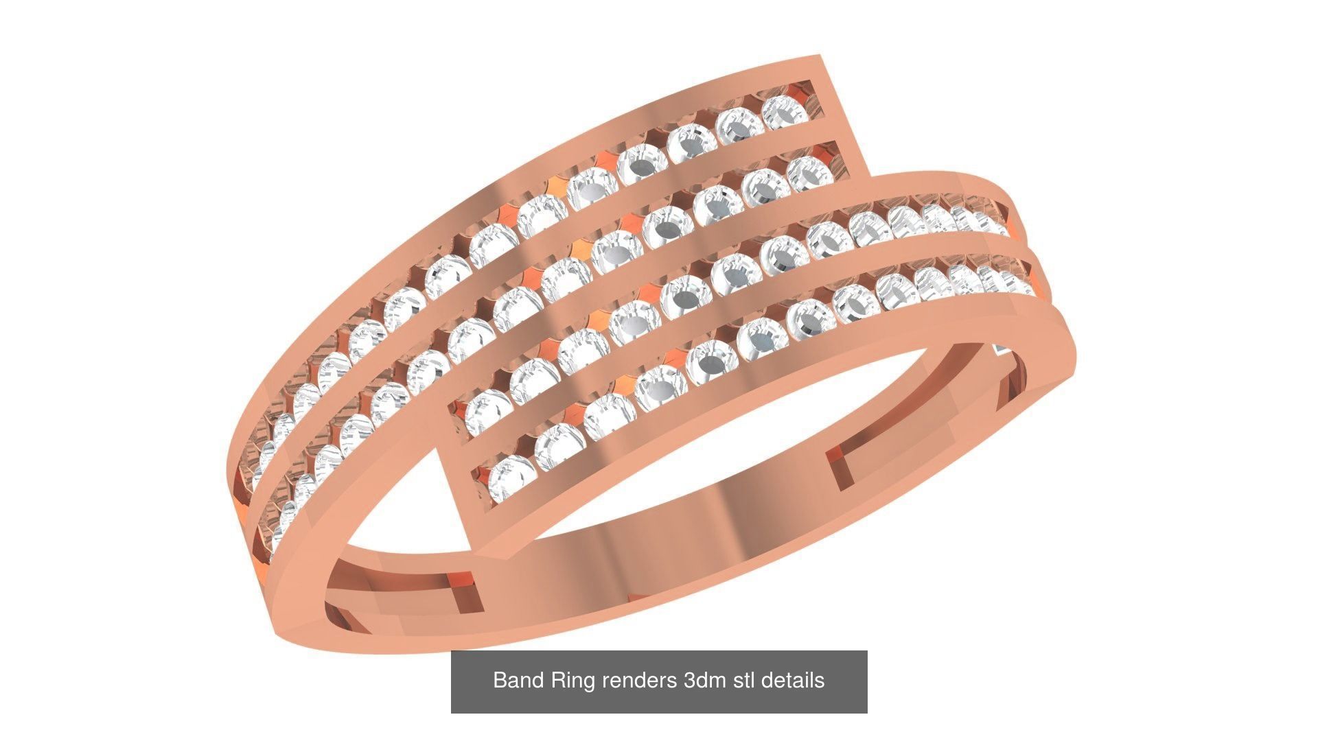 26 Solitaire Band Ring renders 3dm stl details 3D Model Collection_26