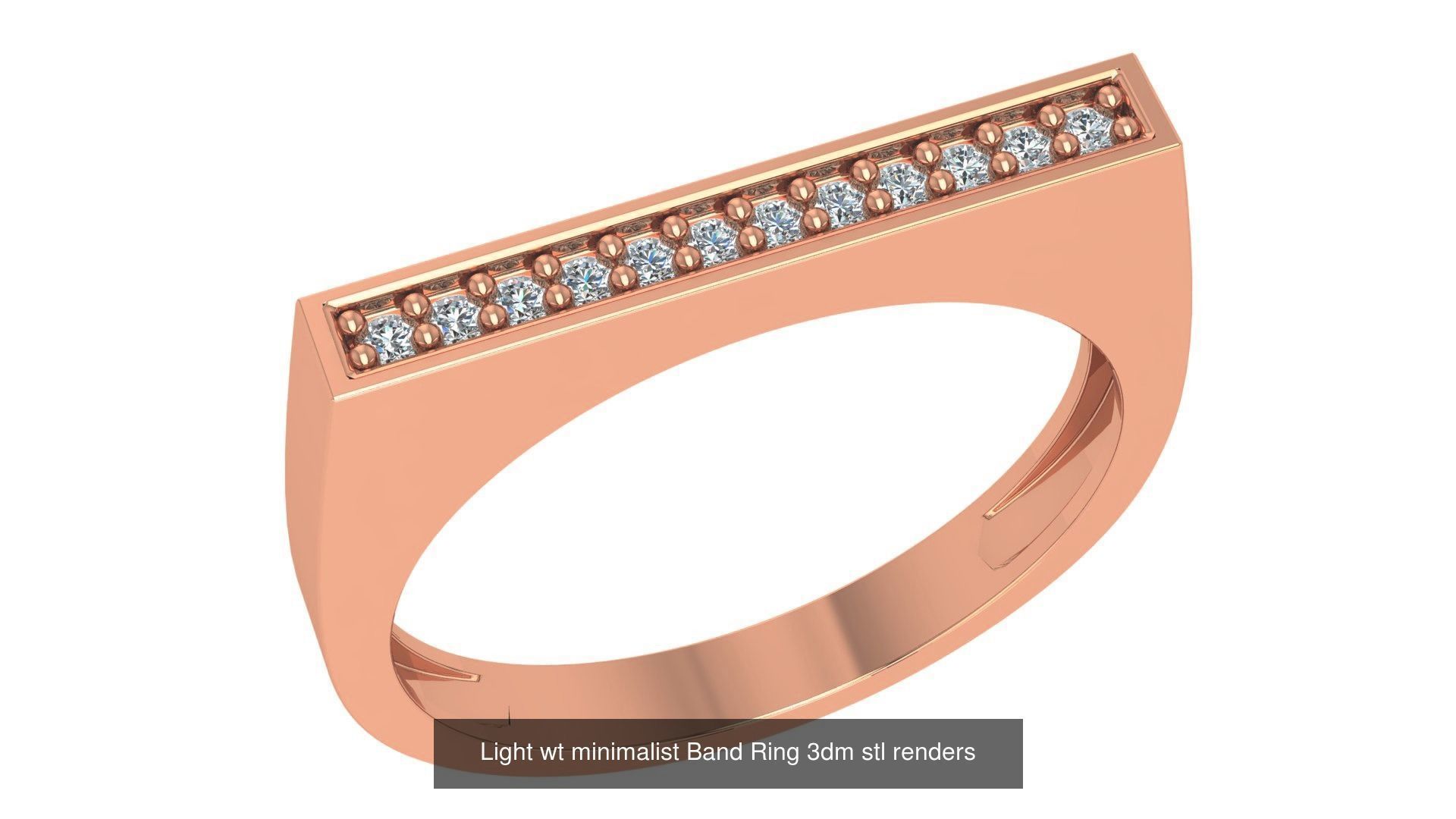 26 Solitaire Band Ring renders 3dm stl details 3D Model Collection_8