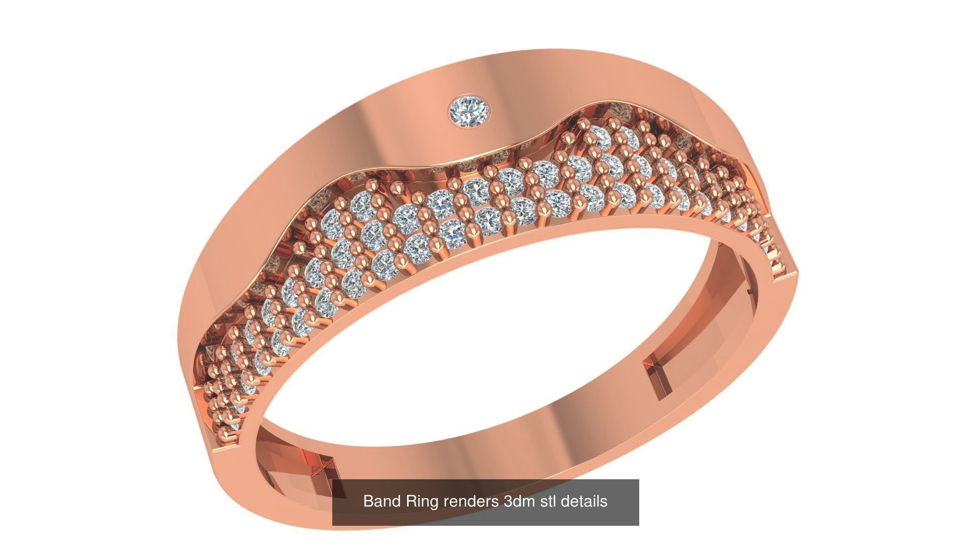 26 Solitaire Band Ring renders 3dm stl details 3D Model Collection_18