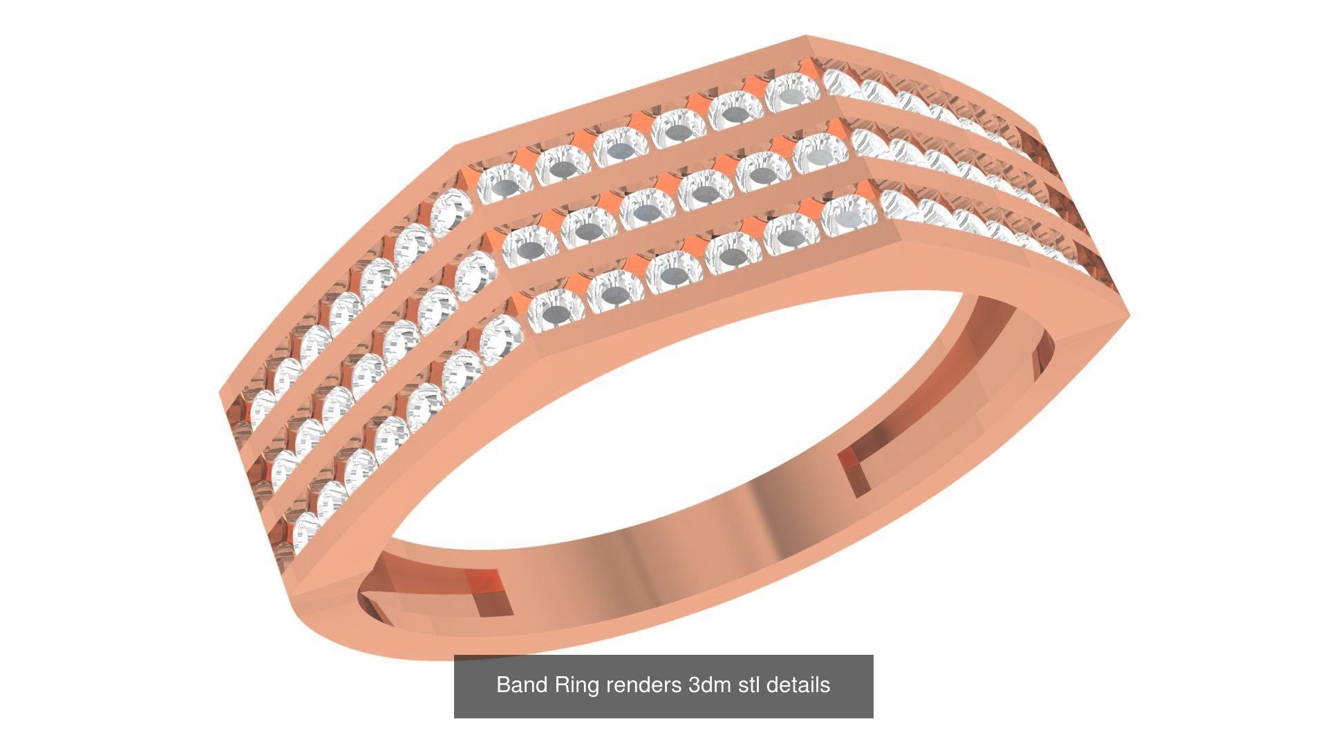 26 Solitaire Band Ring renders 3dm stl details 3D Model Collection_25
