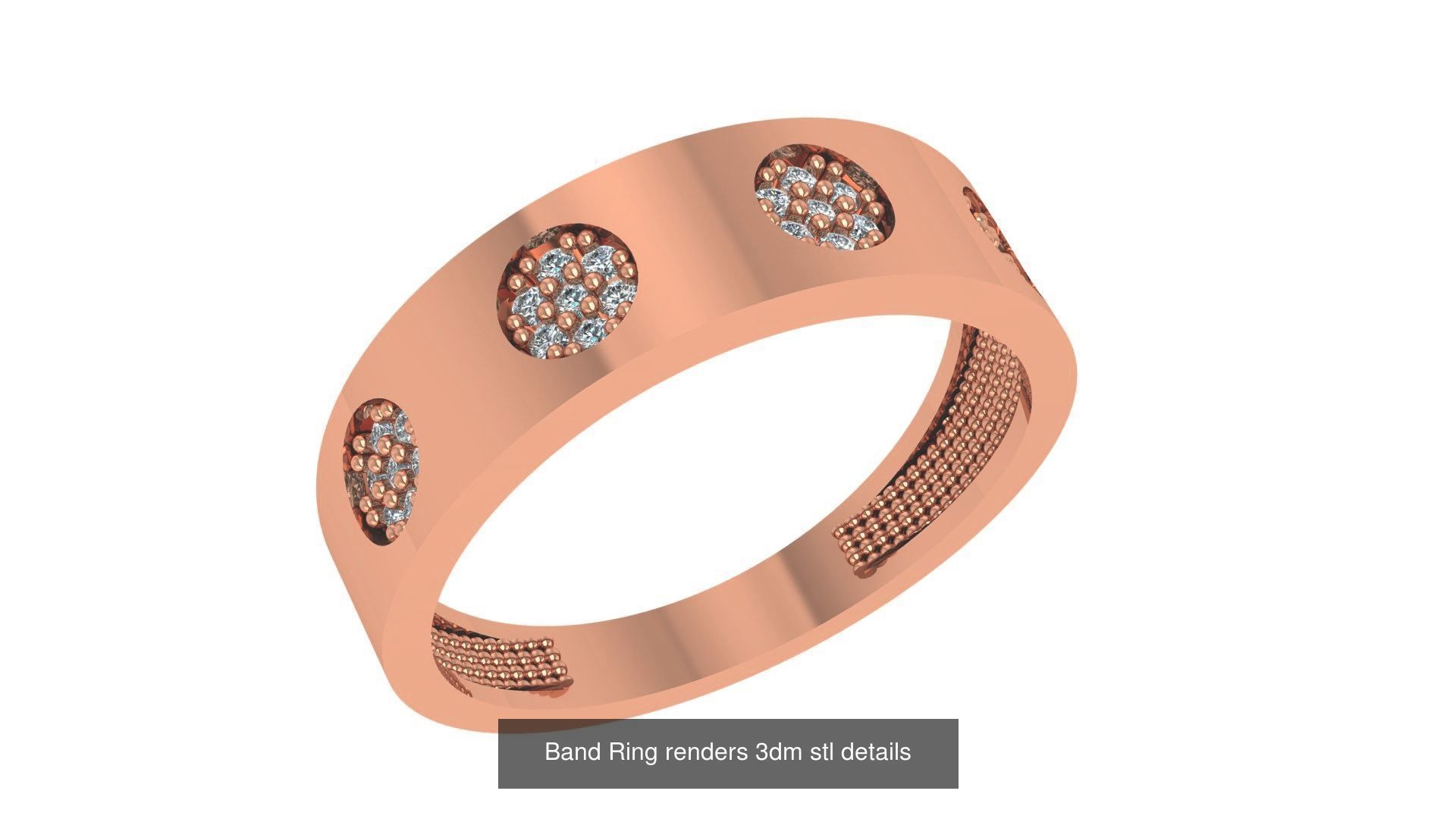 26 Solitaire Band Ring renders 3dm stl details 3D Model Collection_3