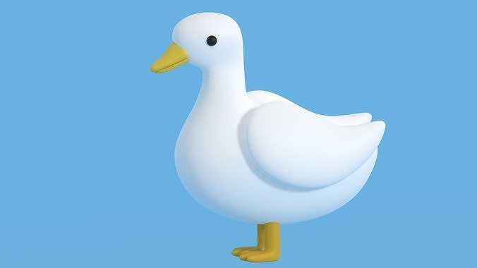 Cartoon Duck 3D model