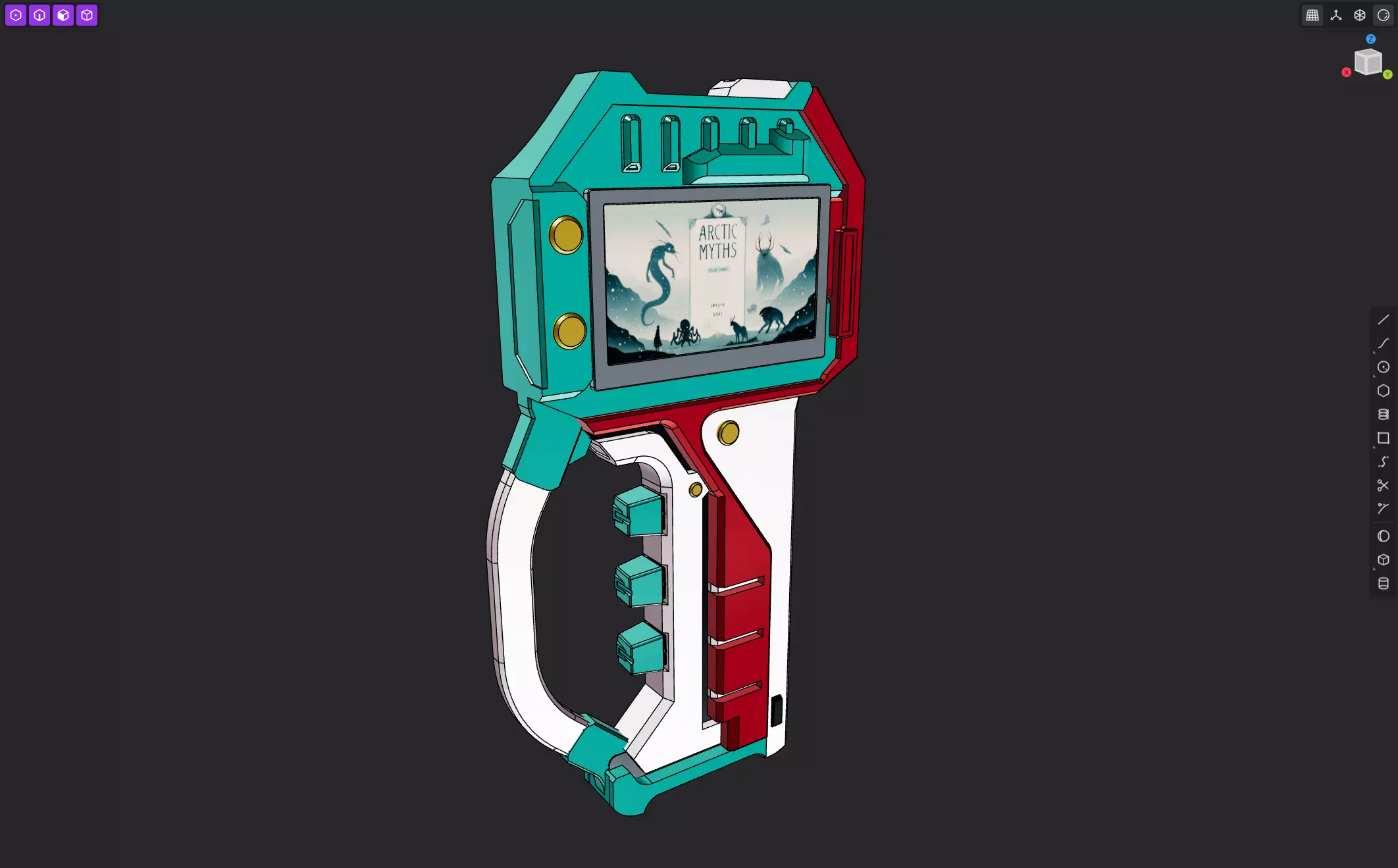 CyberDeck Handheld Concept 03 3D print model