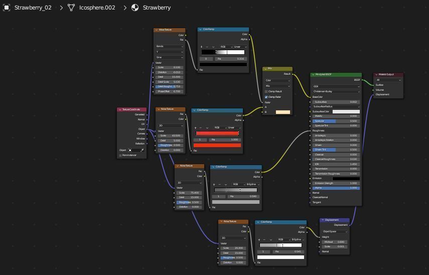 Strawberry cake classic 3D model  3D model_20