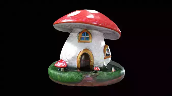 Mushroom house 3D model