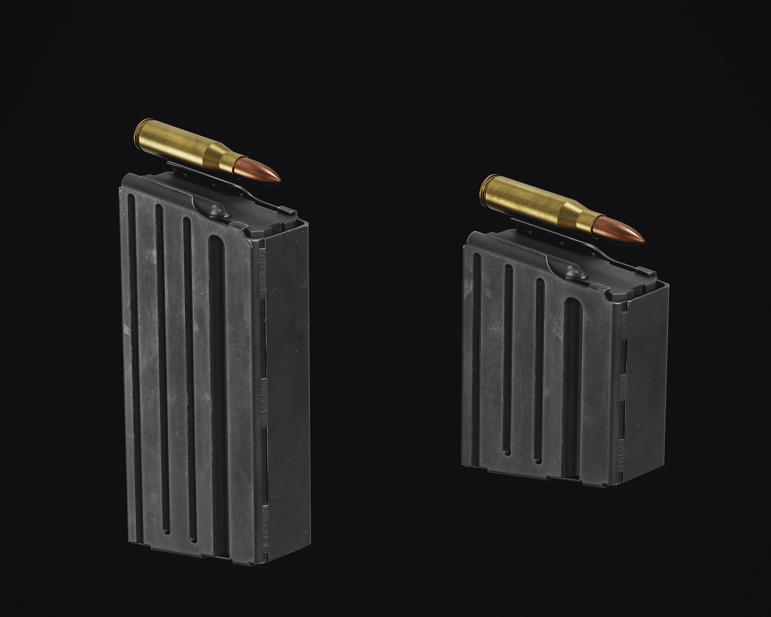 M4-AR15 Rifle Low-poly 3D model_17