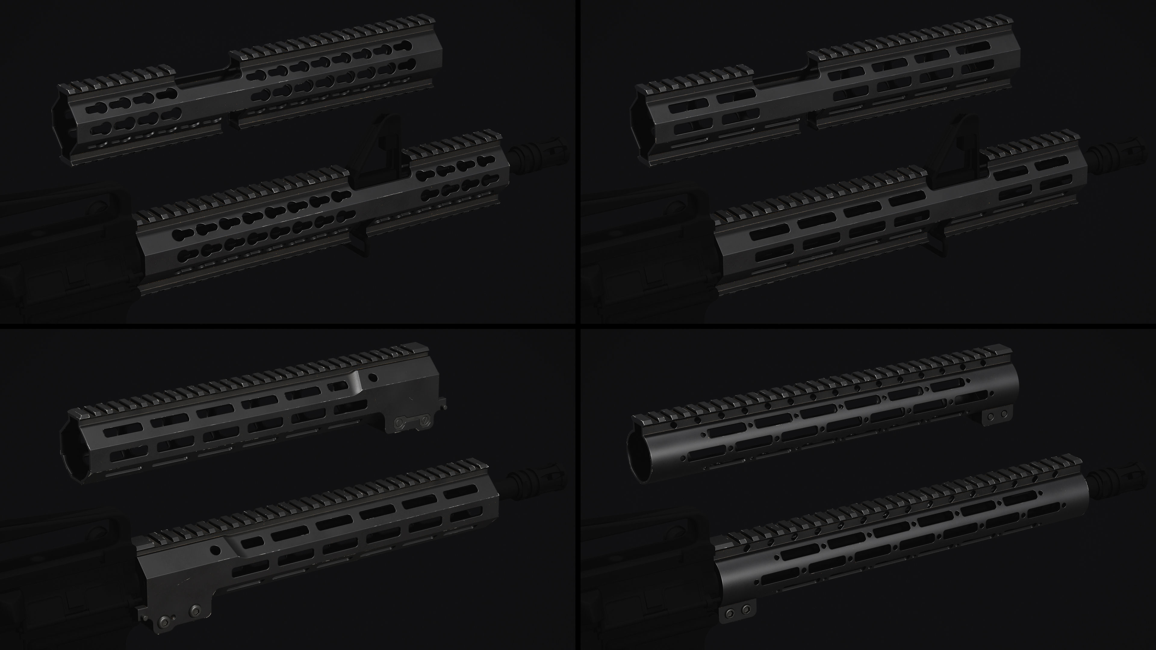 M4-AR15 Rifle Low-poly 3D model_29