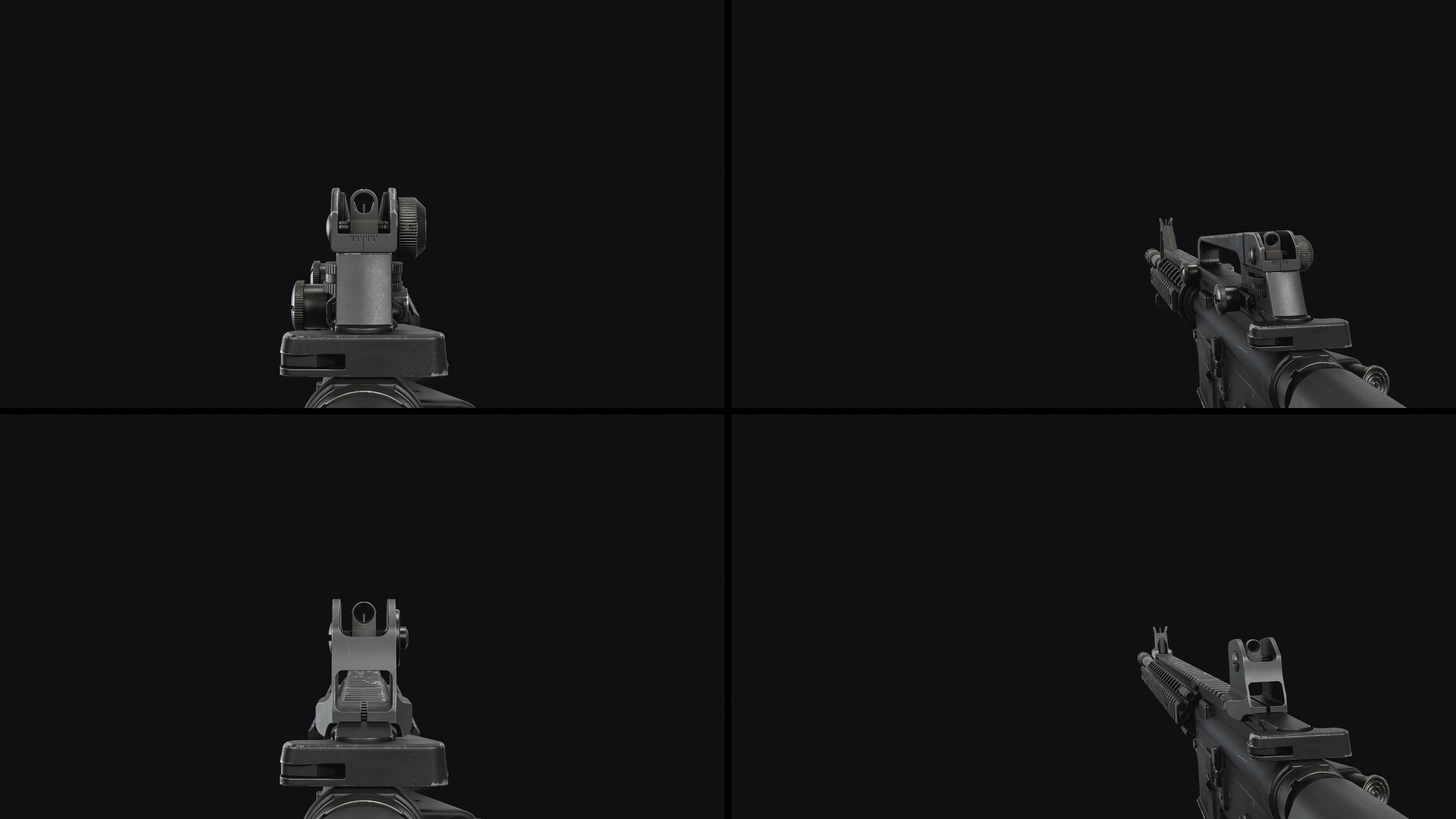 M4-AR15 Rifle Low-poly 3D model_20