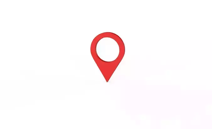 Pin 003 - Map Pointer Basic Red Low-poly 3D model