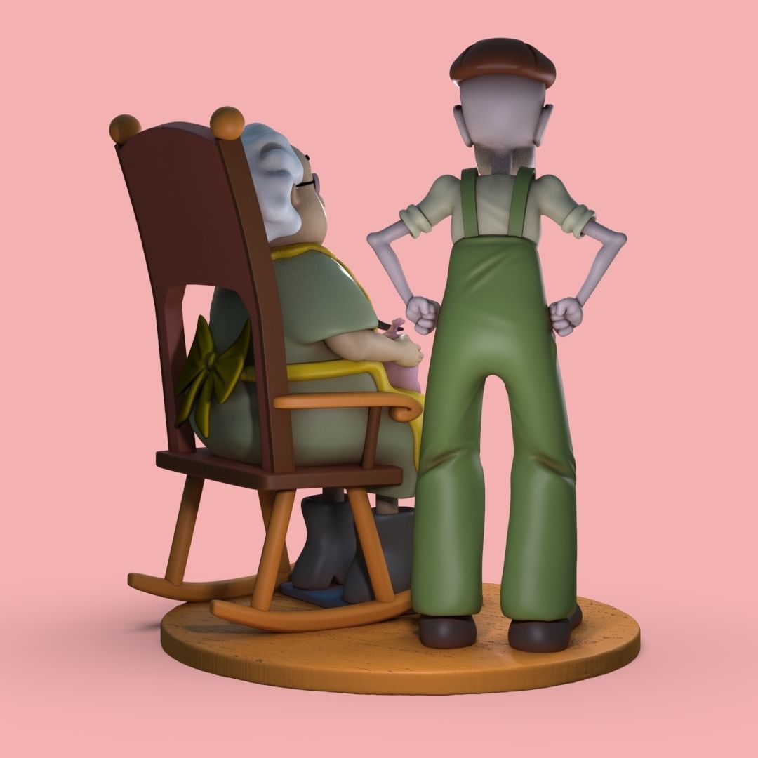 Courage the Cowardly dog family fan art  3D print model_7