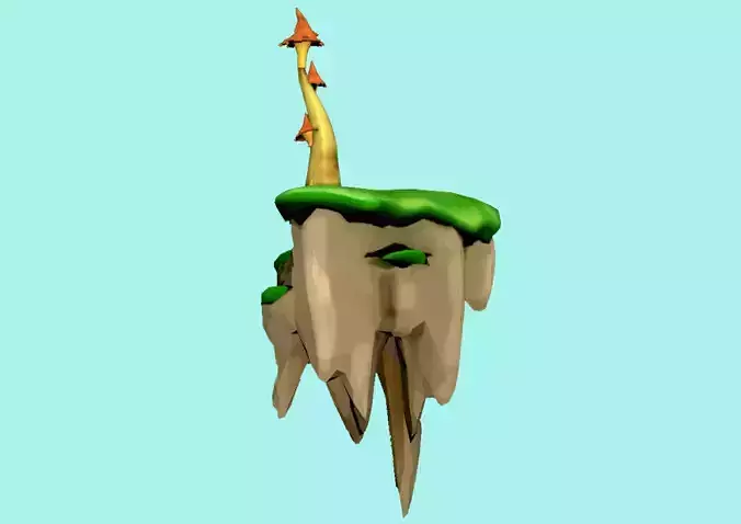 Fantasy Floating Island  and Castle