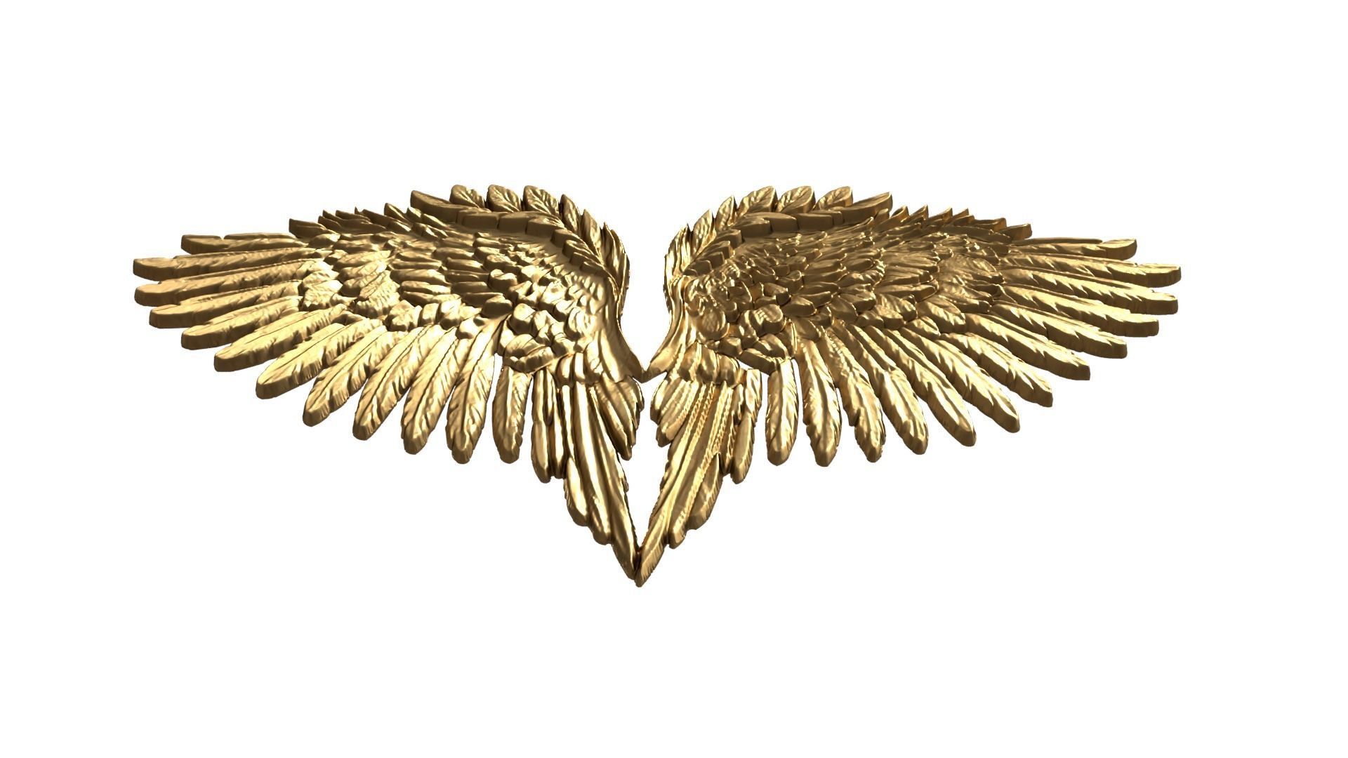 Wings Printable carved decor 17  3D print model_3