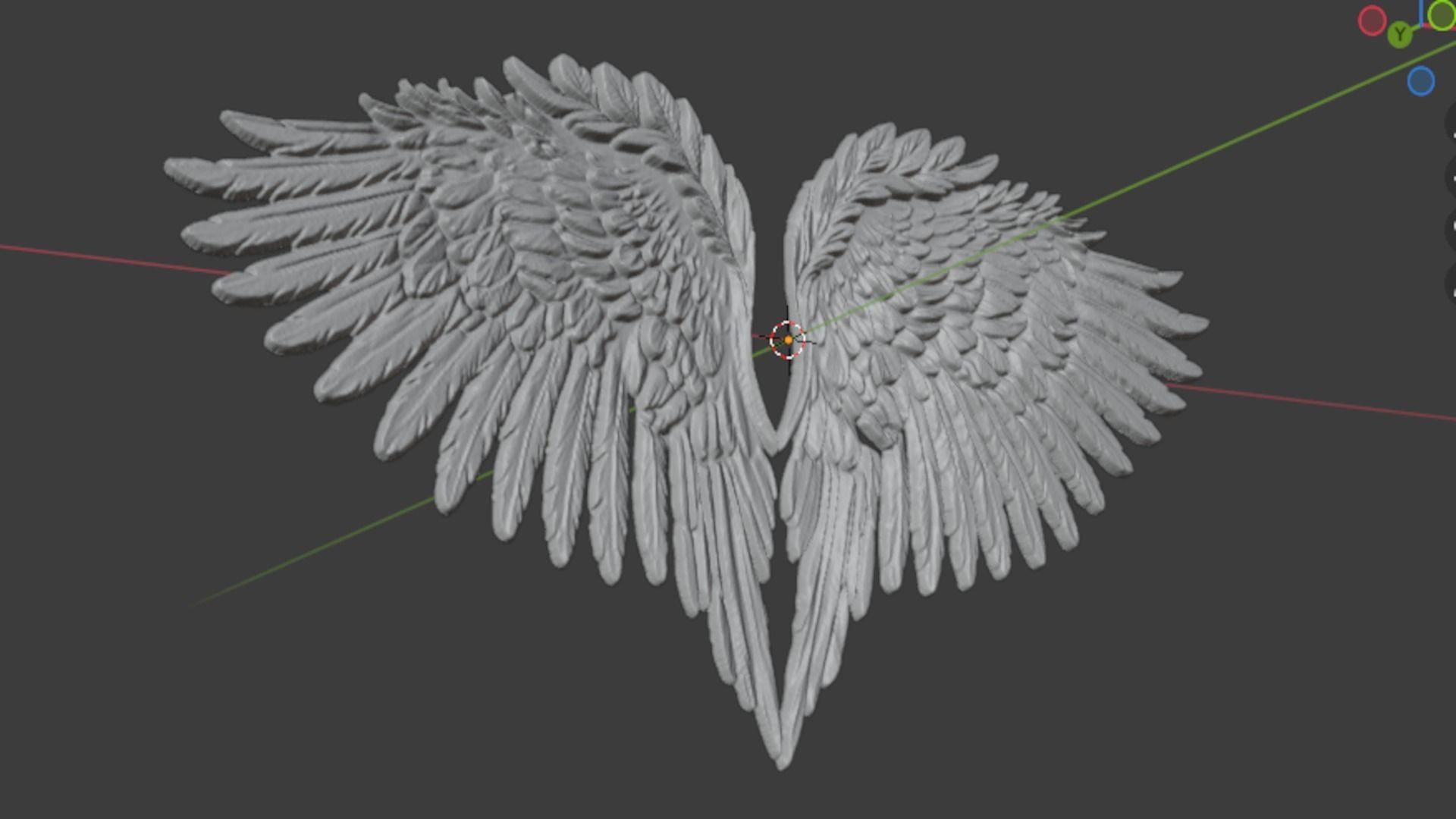 Wings Printable carved decor 17  3D print model_5