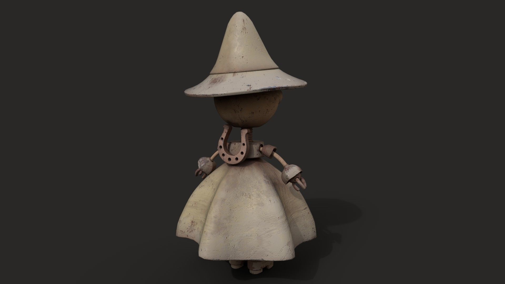 Stylized Robot Witch Low-poly 3D model_11