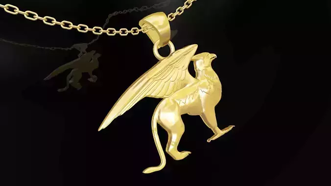 Griffin gold pendant jewelry