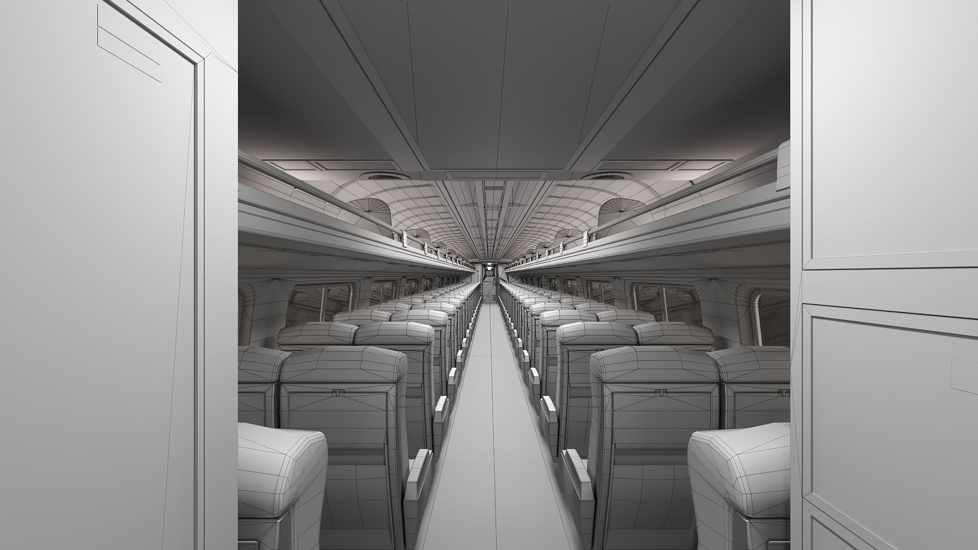 Amfleet 1 Coach Class Low-poly 3D model_40