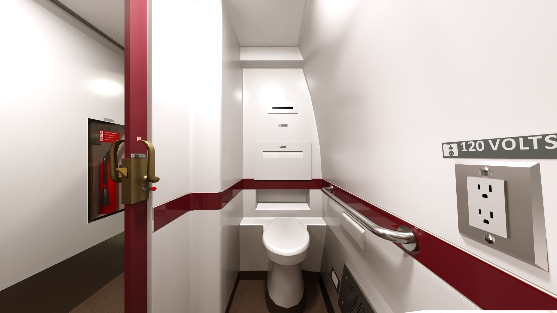 Amfleet 1 Coach Class Low-poly 3D model_24