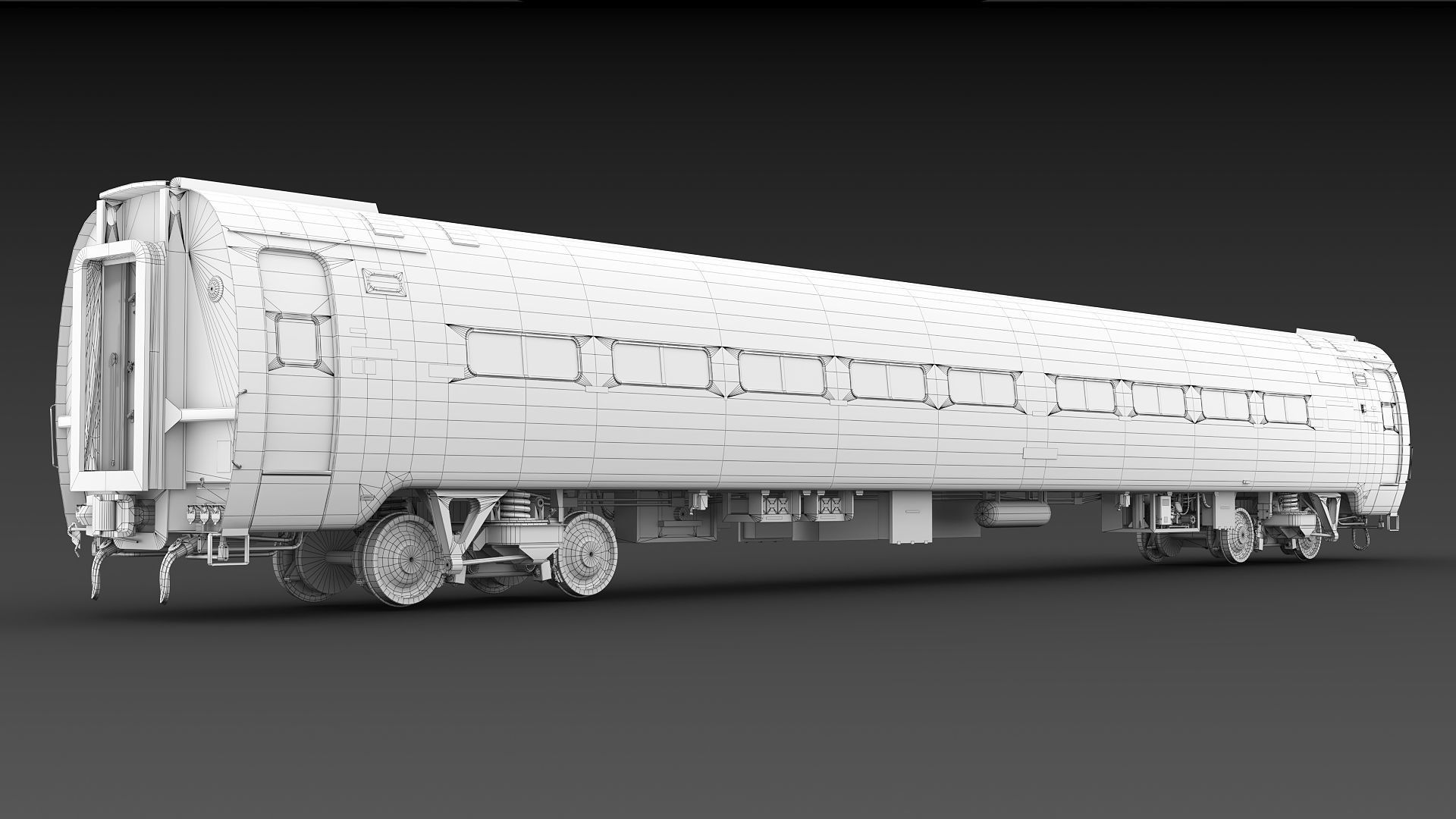 Amfleet 1 Coach Class Low-poly 3D model_35