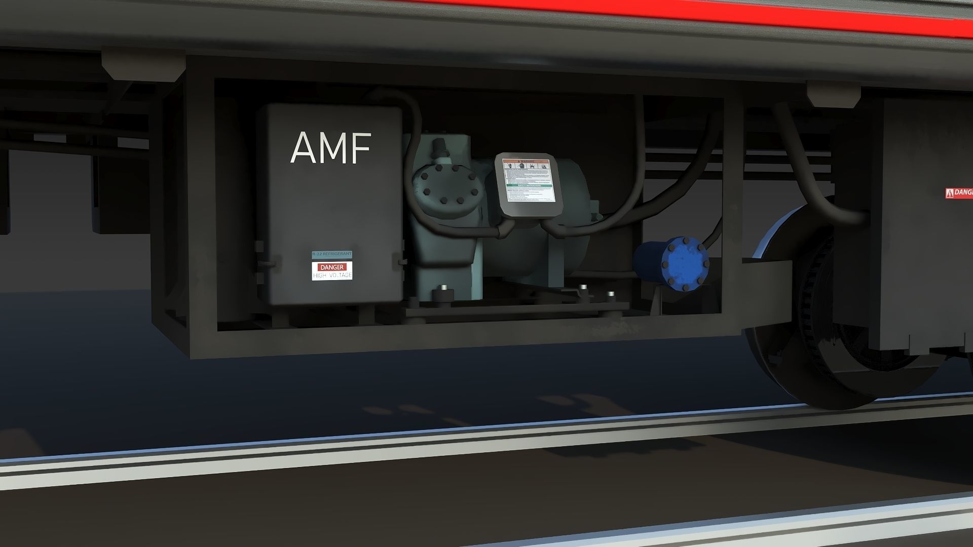 Amfleet 1 Coach Class Low-poly 3D model_32