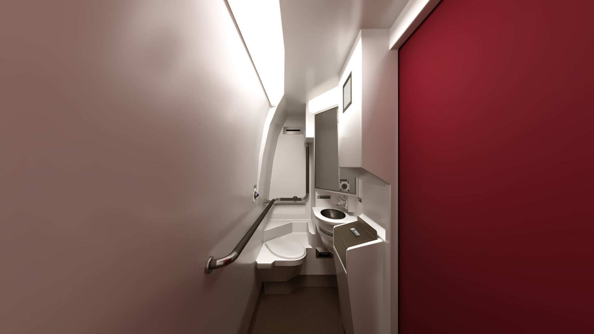 Amfleet 1 Coach Class Low-poly 3D model_27