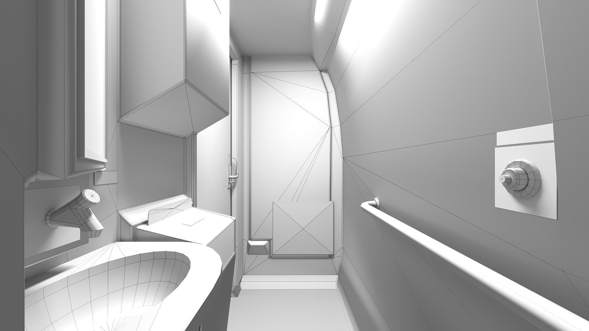 Amfleet 1 Coach Class Low-poly 3D model_42