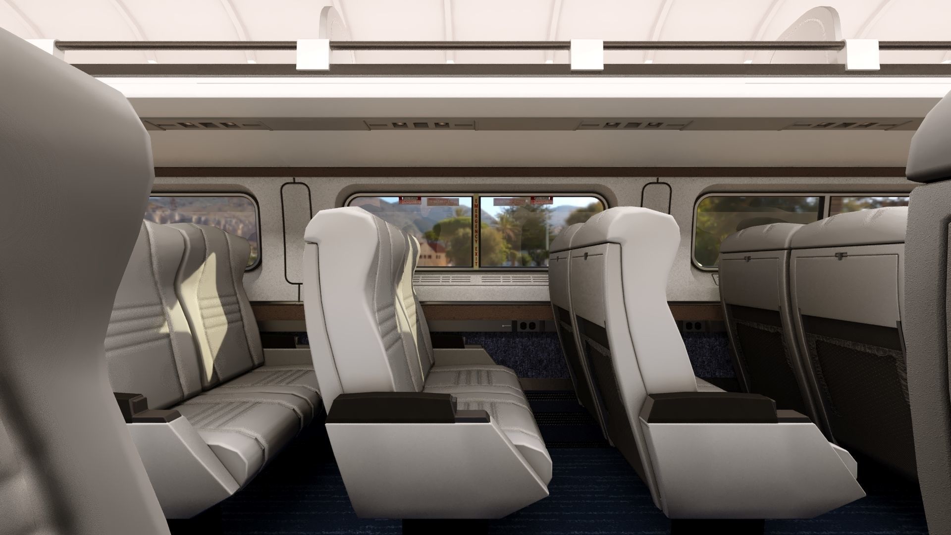 Amfleet 1 Coach Class Low-poly 3D model_20