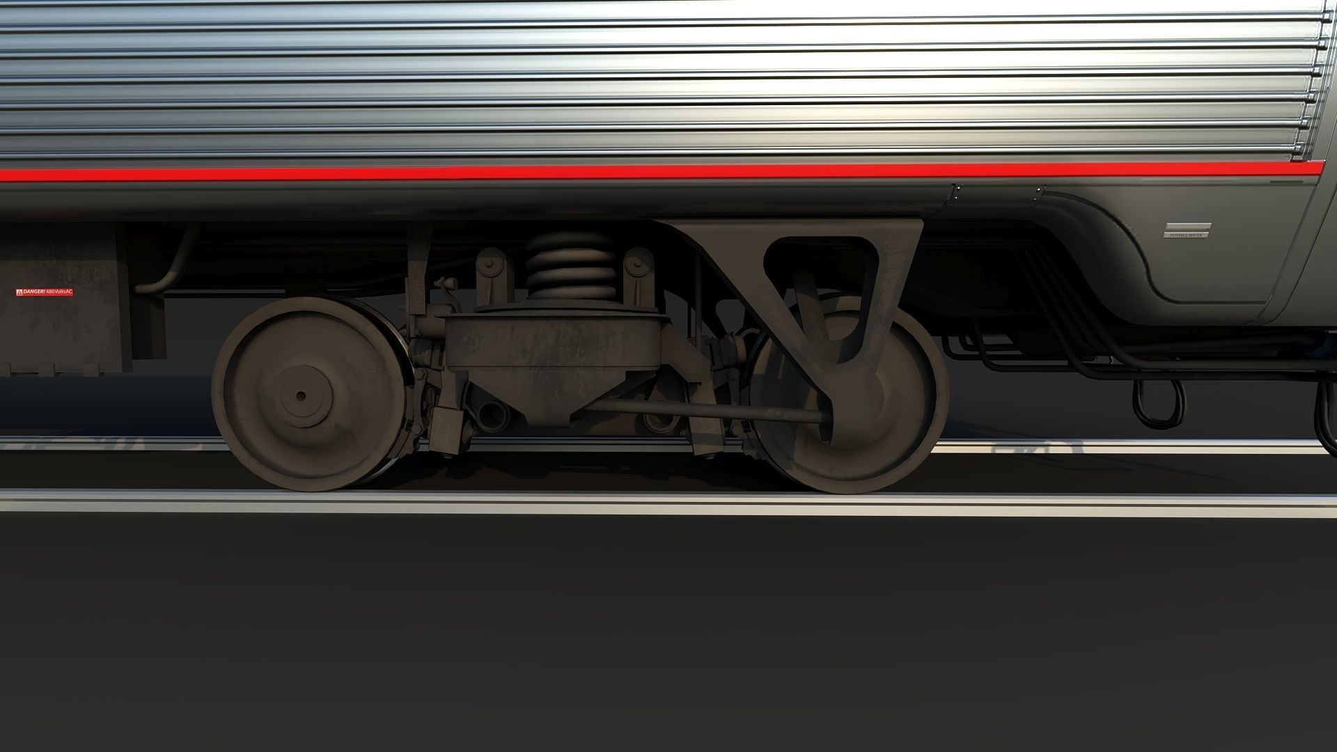 Amfleet 1 Coach Class Low-poly 3D model_30