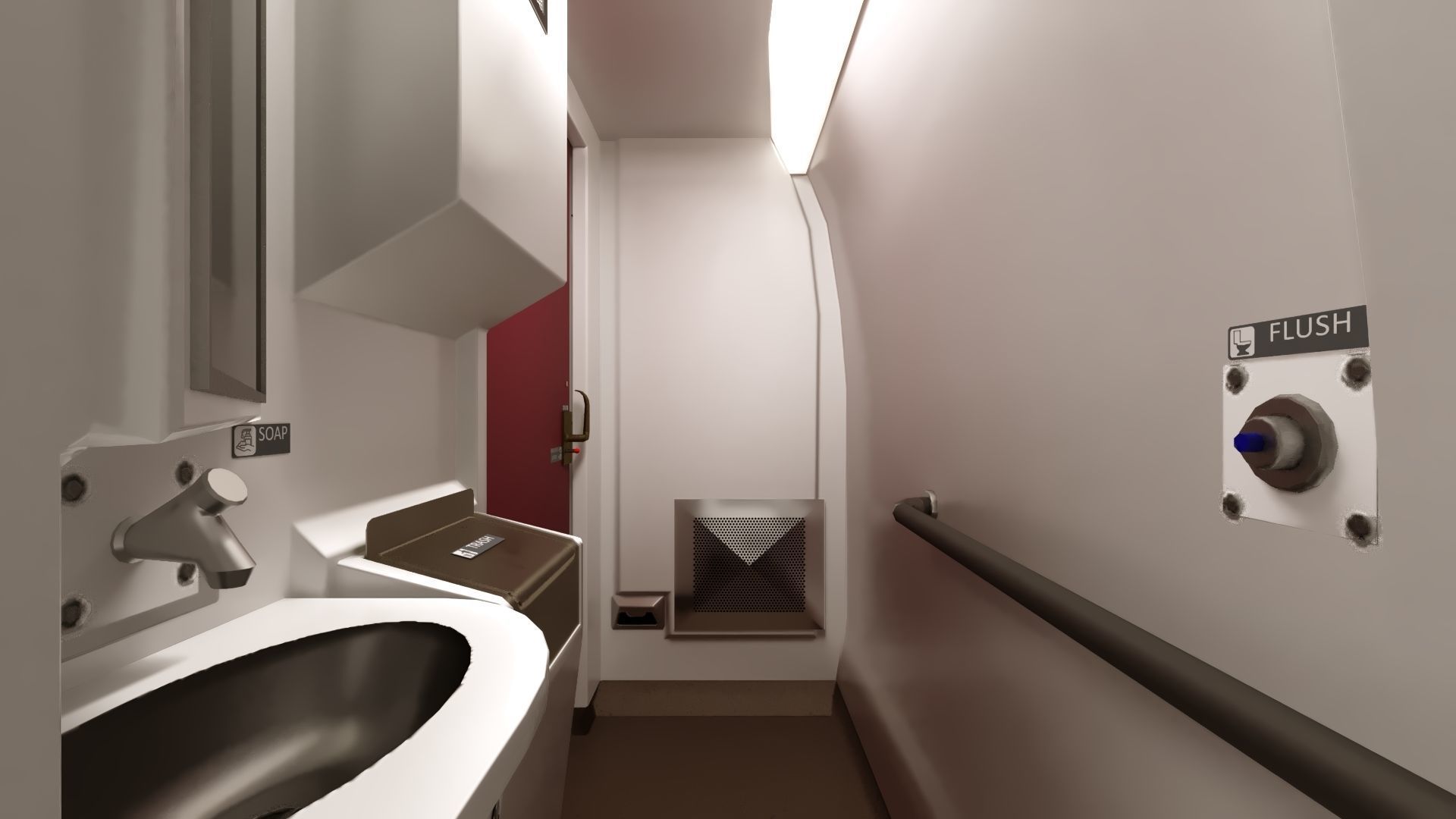 Amfleet 1 Coach Class Low-poly 3D model_28