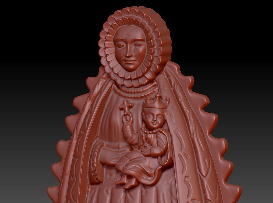 Virgin Mary 3D print model_2