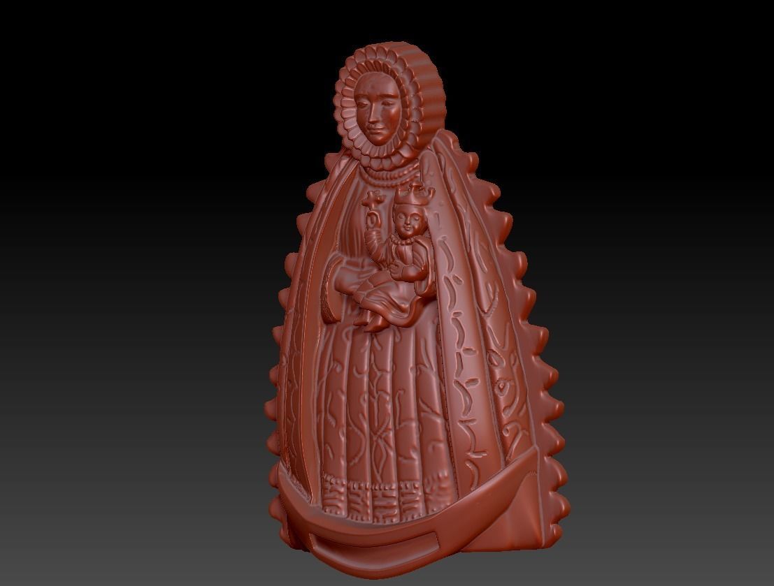 Virgin Mary 3D print model_1
