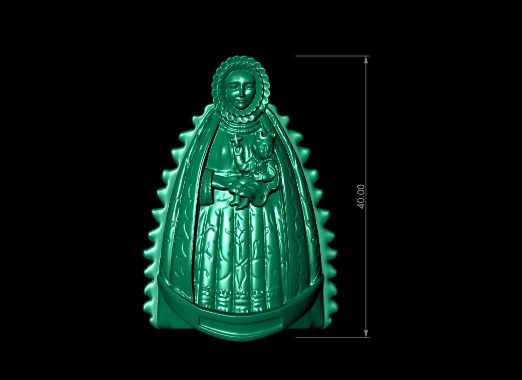 Virgin Mary 3D print model_7
