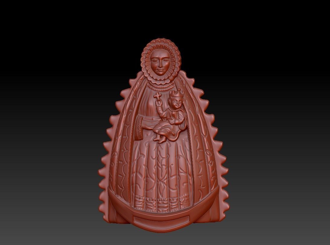 Virgin Mary 3D print model_3