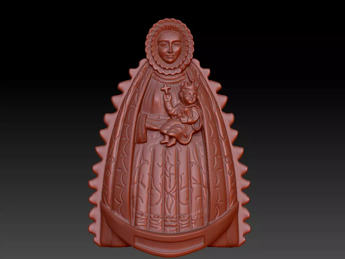 Virgin Mary 3D print model_0