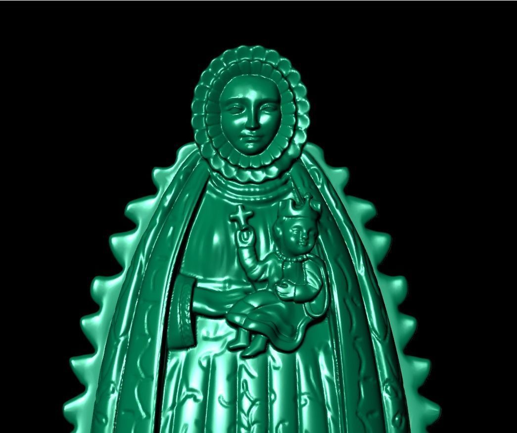 Virgin Mary 3D print model_6