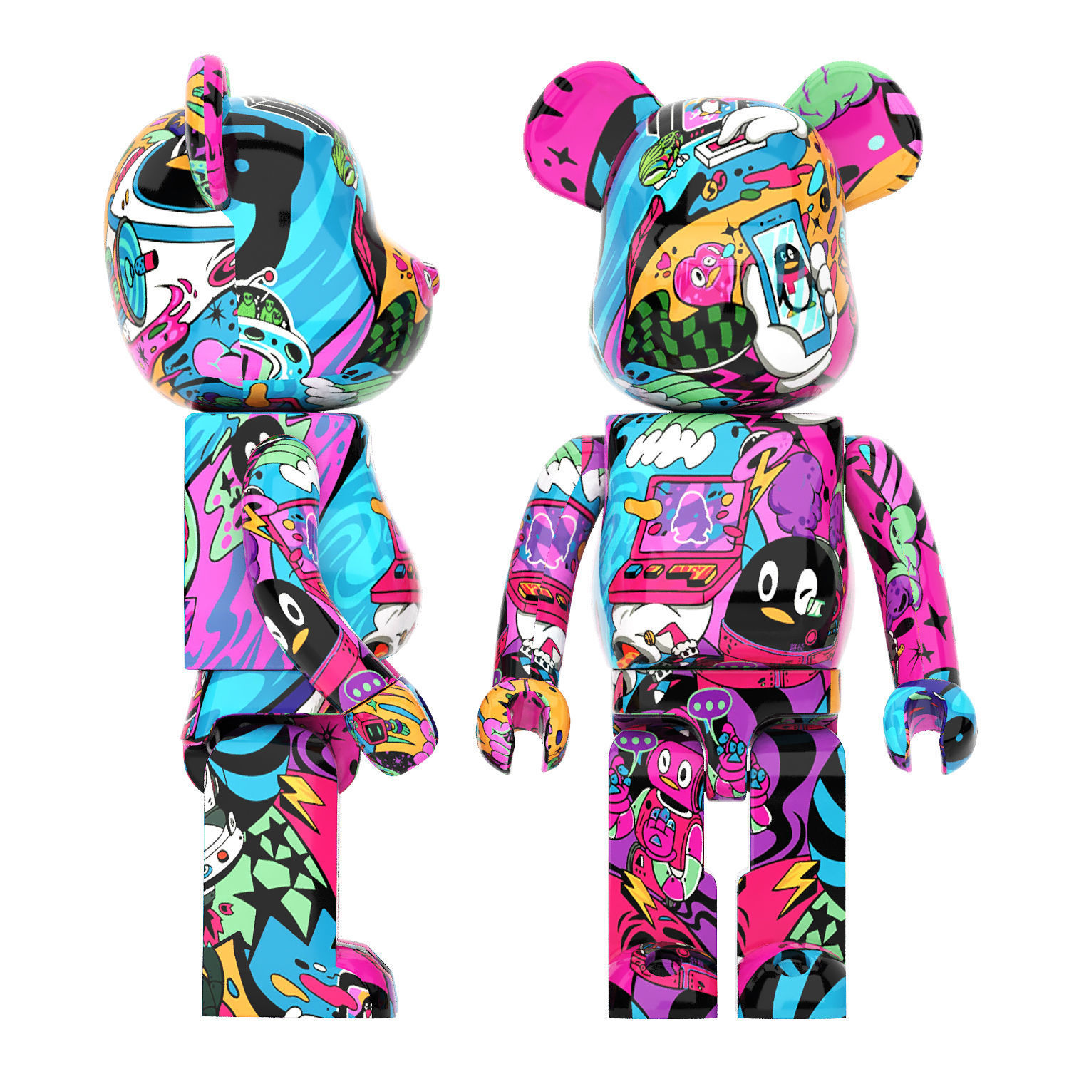 basquiat bearbrick collection 3D model_4