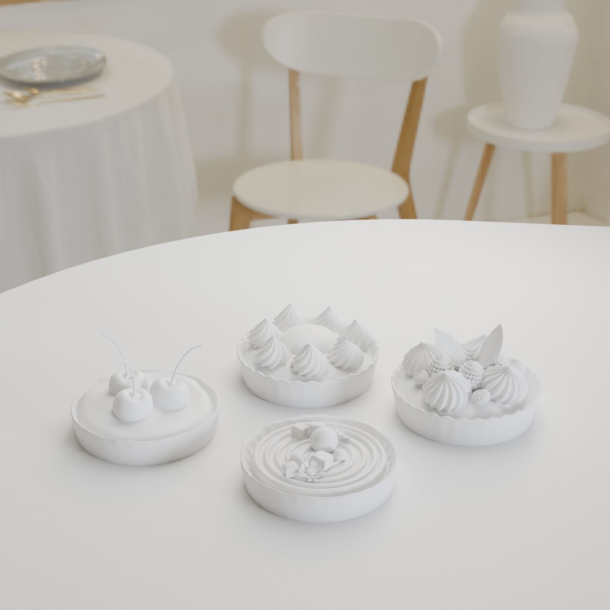 realistic and beautiful mix of pie 3D model_1