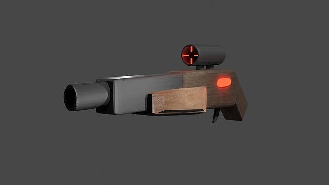sci-fi blaster Free low-poly 3D model